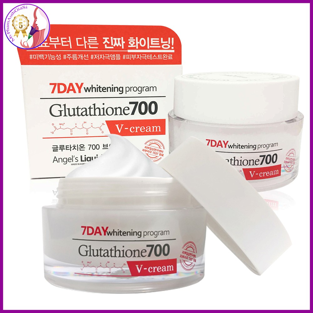 Kem dưỡng trắng da angel’s liquid 7 day glutathione 700 v-cream 50ml