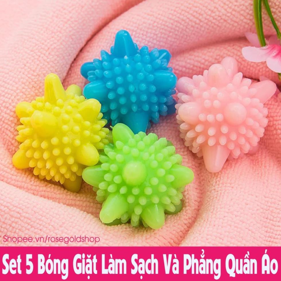 Set 5 Bóng Giặt Làm Sạch Và Phẳng Quần Áo [Thanh Mai Shop]