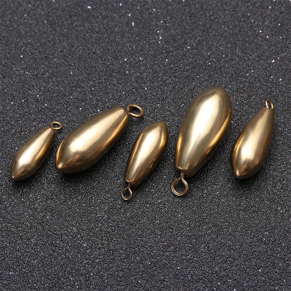 5 Cái chì câu cá hình tròn bằng đồng thau truyền thống chất lượng cao