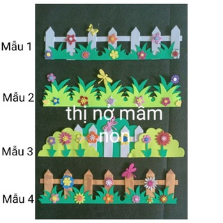Cỏ trang trí chân tường - hàng rào chân tường nỉ xốp 50cm/1 cái