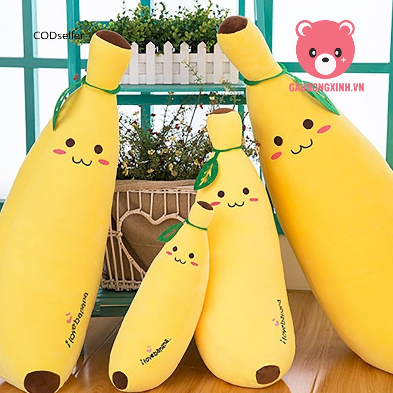 Gấu bông hình Quả Chuối cute đáng yêu, Thú nhồi bông Trái Chuối I love banana, Quà tặng gấu bông gaubongxinh.vn