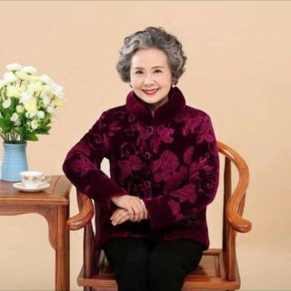 Áo nhung lót lông cừu cho các bà,các cụ