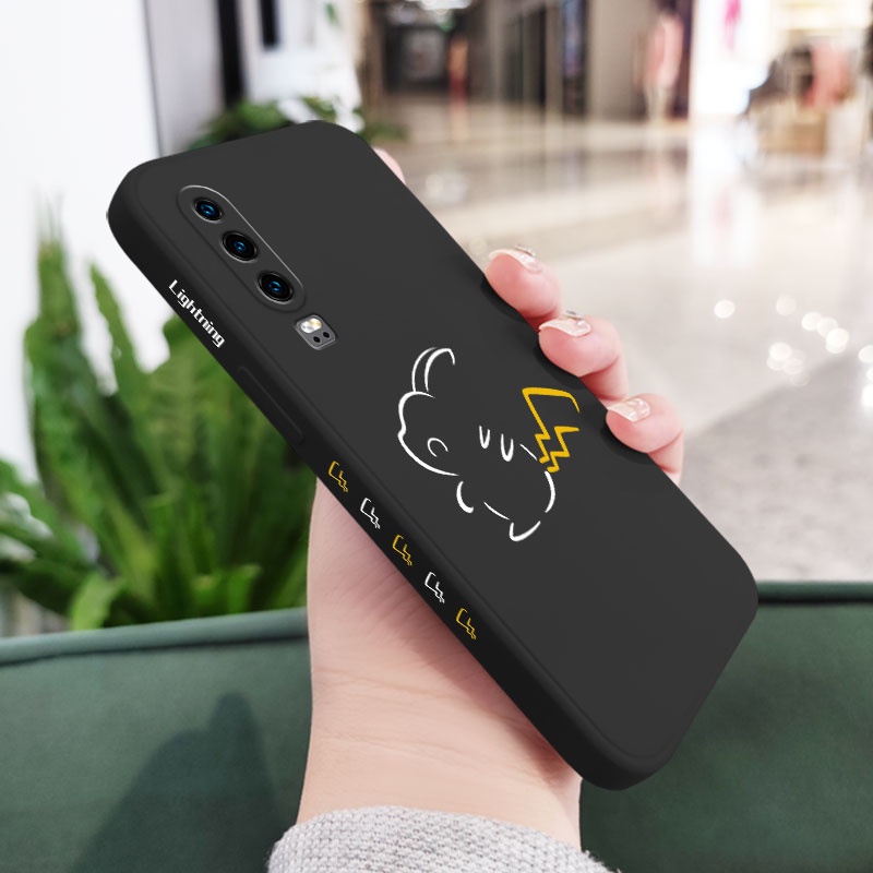 Ốp Điện Thoại Silicon Màu Trơn Bảo Vệ Toàn Diện Cho Huawei P30 P20 Pro Lite 2019