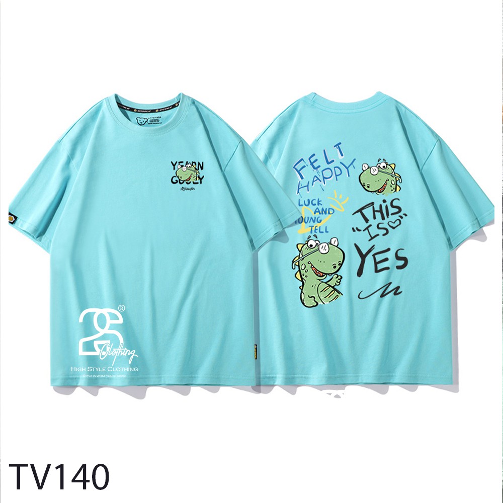 Áo Thun Tay Lỡ 2s Clothing Áo Phông Unisex Nam Nữ Cotton Oversize Form Rộng Giá Rẻ In Hình Khủng Long Siêu Cute TV140 | BigBuy360 - bigbuy360.vn