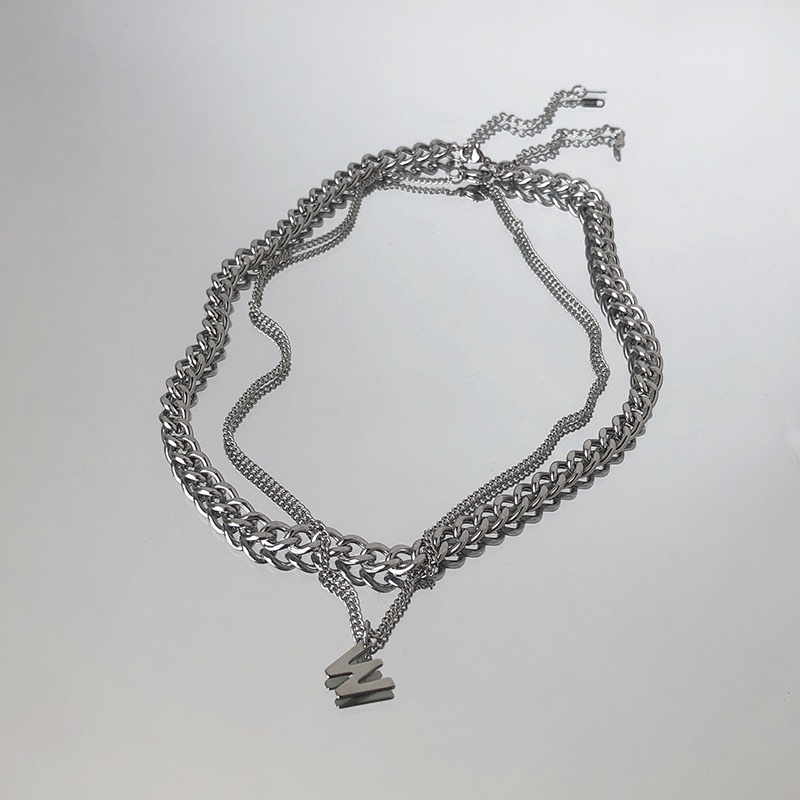 Vòng cổ bằng thép titan thiết kế đơn giản phong cách hiphop