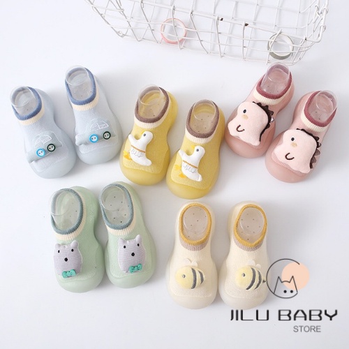 Giày Vớ, Giày Tập Đi Chống Trượt Cho Bé Trai, Bé Gái Dễ Thương, Giày Hình Thú - Jilu Baby Store