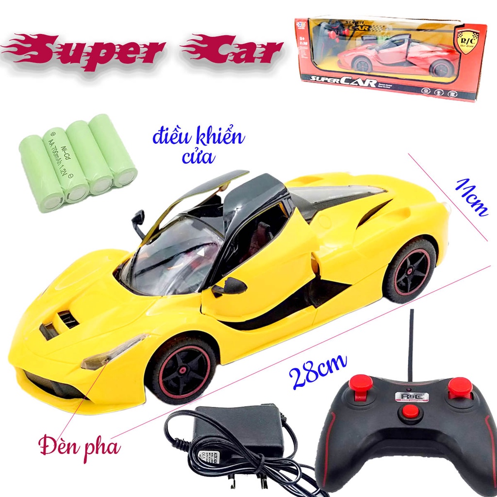 [Nhiều mẫu] Xe điều khiển từ xa lamboghini-Ferrari đóng mở cửa, đèn pha pin sạc siêu bền