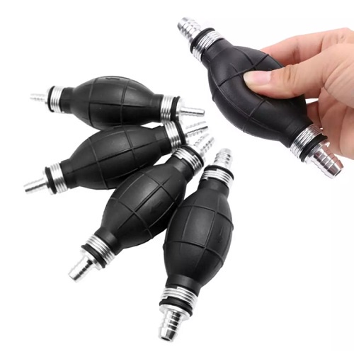 Dụng cụ bơm hút chất lỏng xăng dầu, rượu, nước bóp tay đa năng đi kèm 2m ống hút và 2 đai xiết cổ dê inox