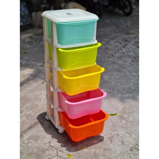 Tủ nhựa đa sắc 5 tầng