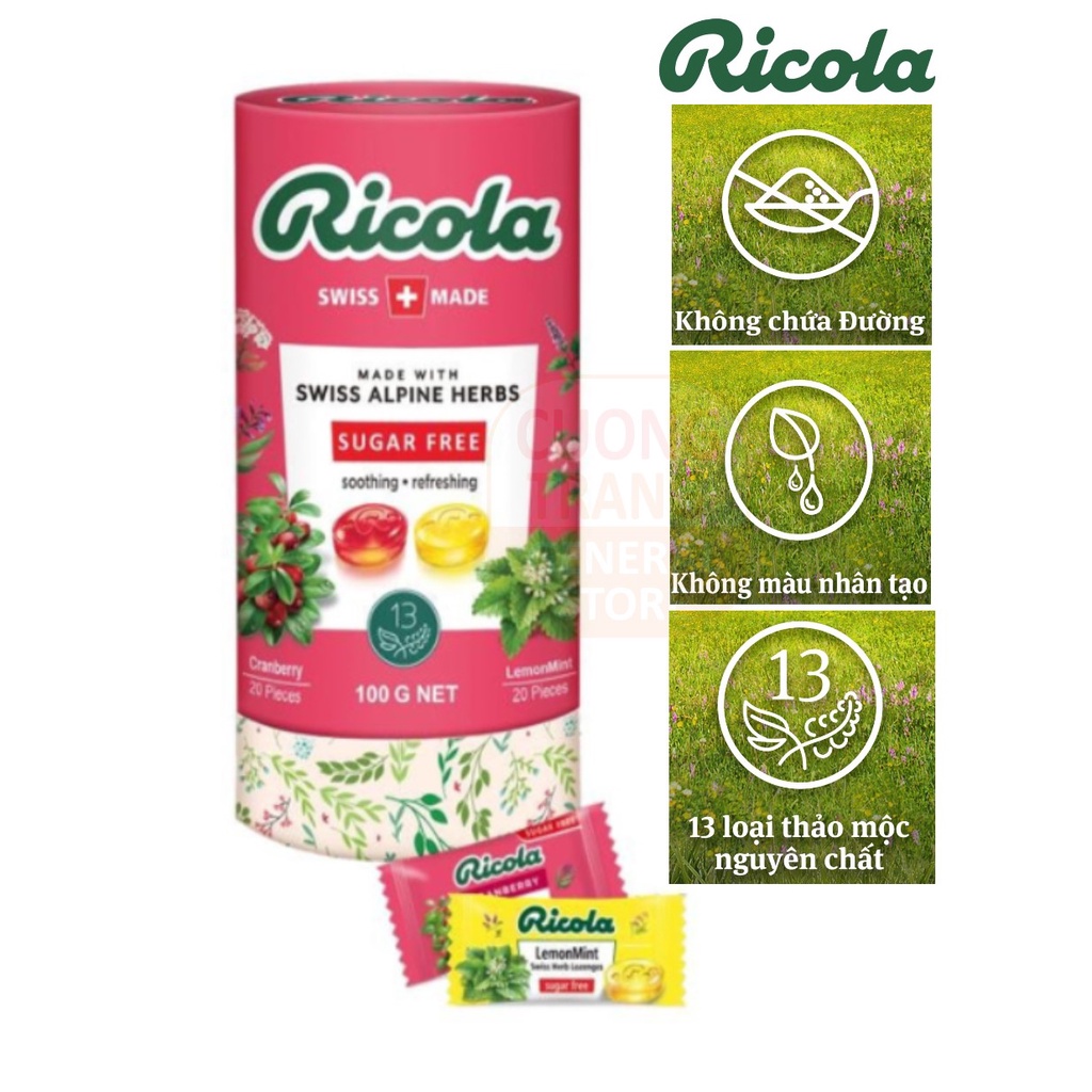 Hộp kẹo thảo mộc Ricola Finest Selection 100g
