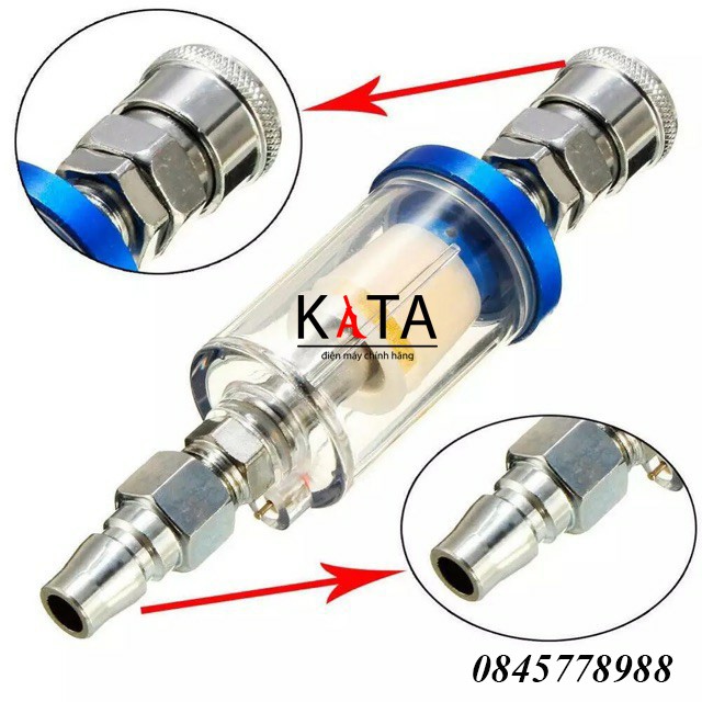 Lọc nước và dầu dùng cho súng phun sơn khí nén cao cấp, tặng bộ nối nhanh SPS08