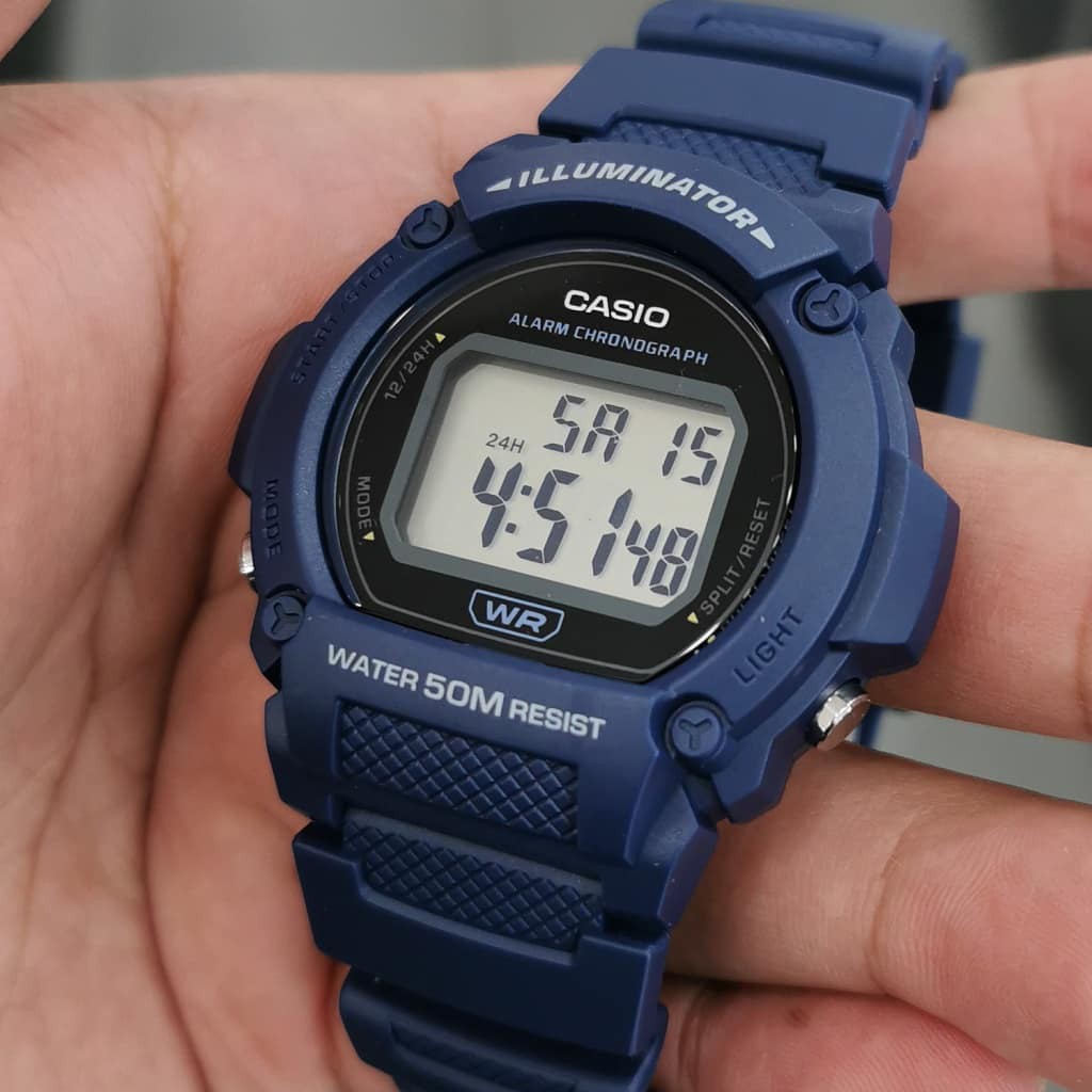 Đồng hồ Nam dây nhựa Casio W-219H-2AVDF chính hãng bảo hành 1 năm Pin trọn đời