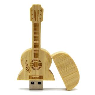 Usb 2.0 Hình Đàn Ghi Ta Bằng Gỗ Tre
