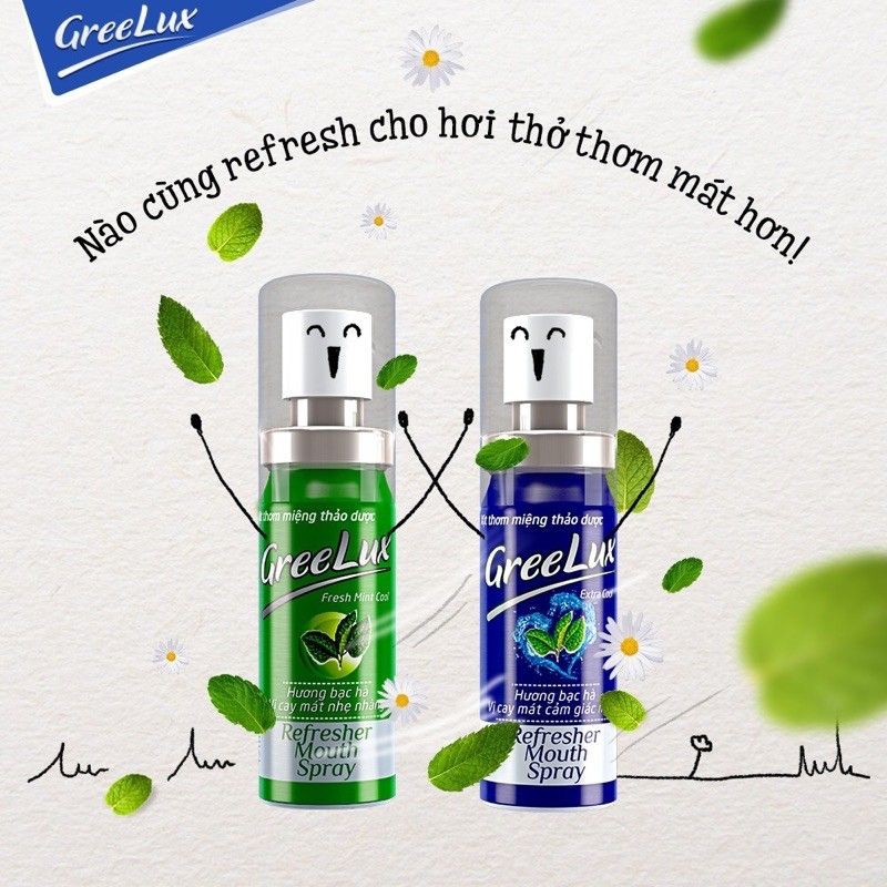Xịt thơm miệng thảo dược Hoa Linh Greelux 12ml