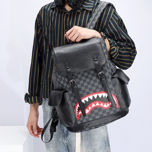 Balo da nam nữ đẹp thời trang ulzzang cặp đi học lv cao cấp đựng laptop phong cách đeo vai unisex chống nước