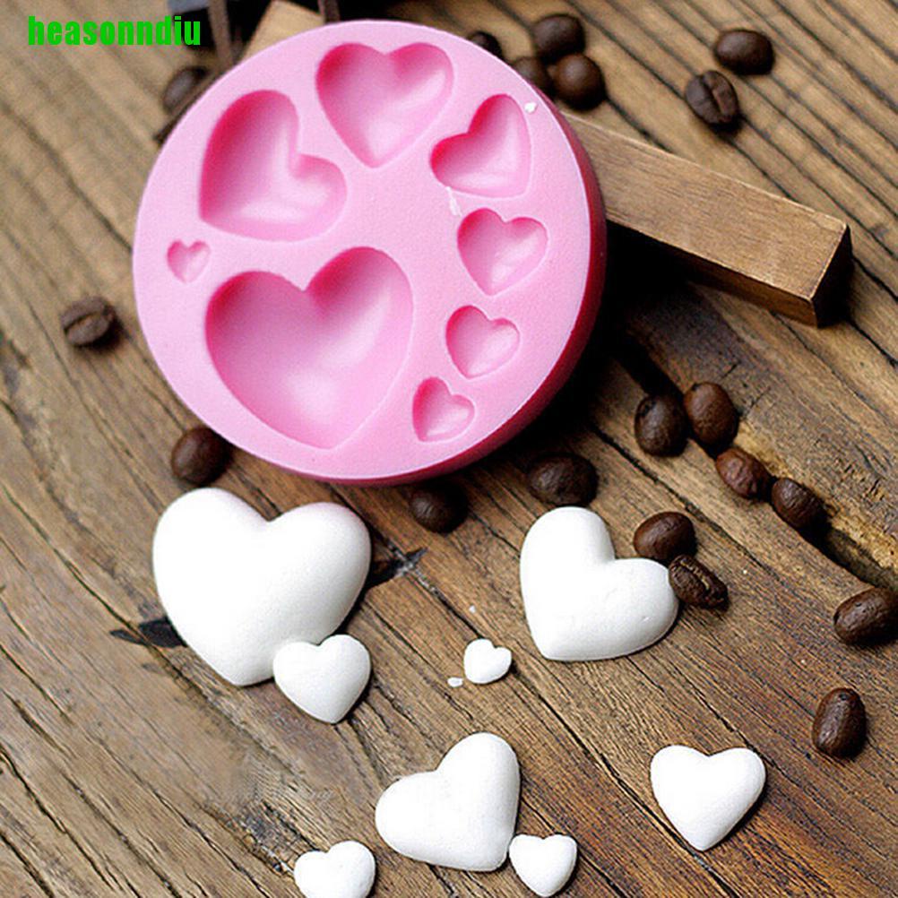 Khuôn Silicone Tạo Hình Trái Tim 3d Trang Trí Bánh