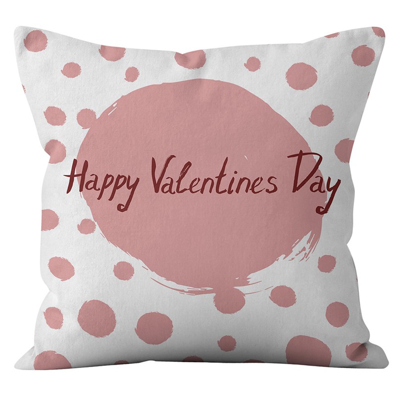 4 Áo Gối Hình Vuông 45x45cm In Hình Chủ Đề Valentine