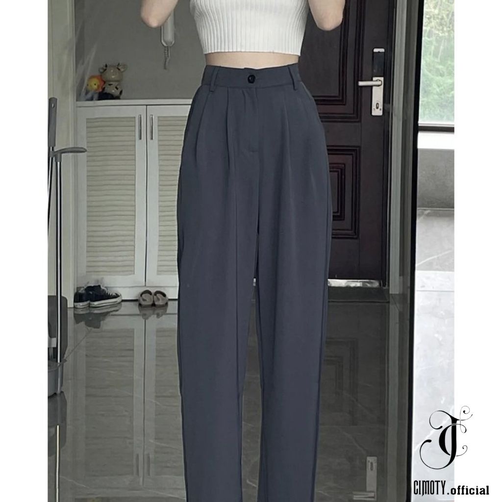QUẦN ỐNG RỘNG CIMOTY quần ống rộng lưng cạp cao dáng dài suông culottes xuông nữ thời trang cao cấp