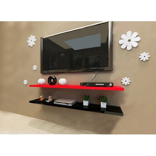 Kệ TV, Kệ Gắn Tường Cao Cấp - 1 Thanh Đen (100cm x 20cm), Xưởng Gỗ Hùng Vương