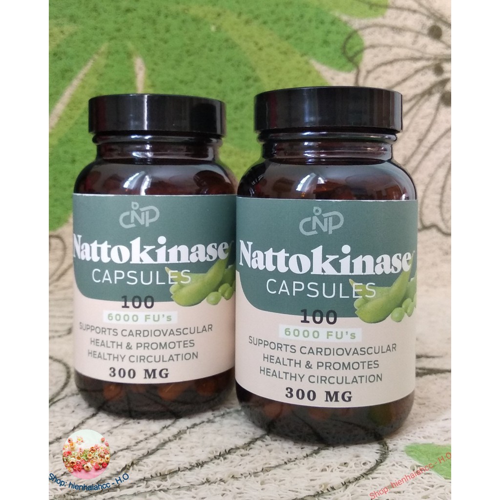 Nattokinase 6000 FU's 570mg 100v hỗ trợ hệ tim mạch,tuần hoàn ngăn ngừa đột quỵ CNP