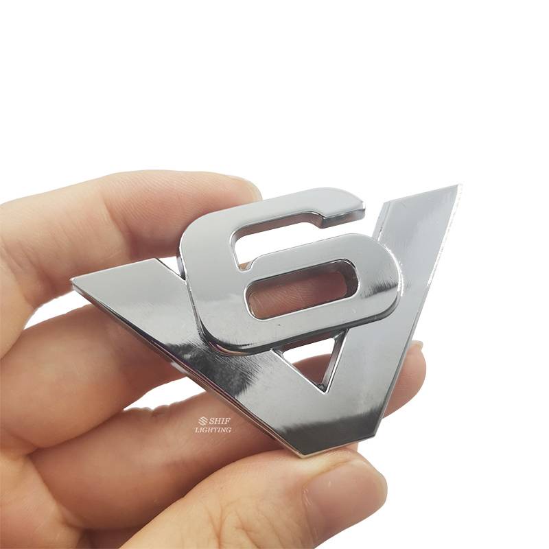 Miếng Dán Trang Trí Xe Hơi Bằng Kim Loại 1 X V6 V8 V6 V8