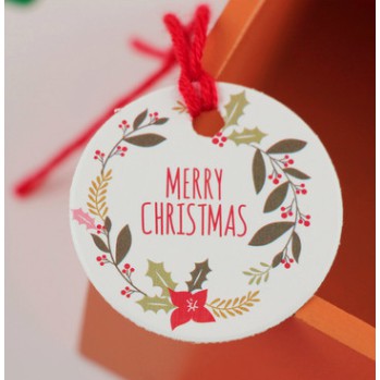Set 10 tag gắn túi bánh, hộp bánh trang trí chủ đề Giáng sinh, noel, xmas
