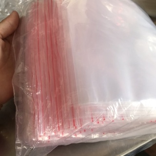 [500gr]túi zip chỉ đỏ size 17.25
