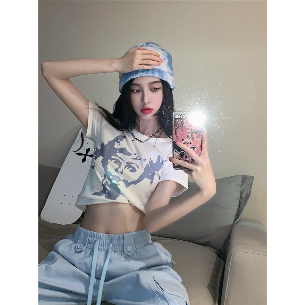 Áo Thun Ngắn Tay Dáng Ôm In Họa Tiết 51280 Dễ Phối Đồ