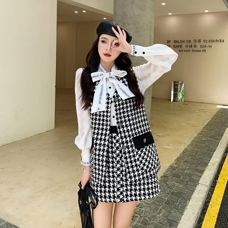 Set dạ nữ tiểu thư mùa đông sang chảnh hàng quảng châu cao cấp SDT7 | BigBuy360 - bigbuy360.vn