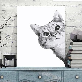 Tranh sơn dầu số hóa động vật - Mèo con