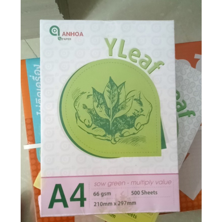 Giấy in An Hòa - Yleaf A4/ ĐL66 - 500 tờ/ram