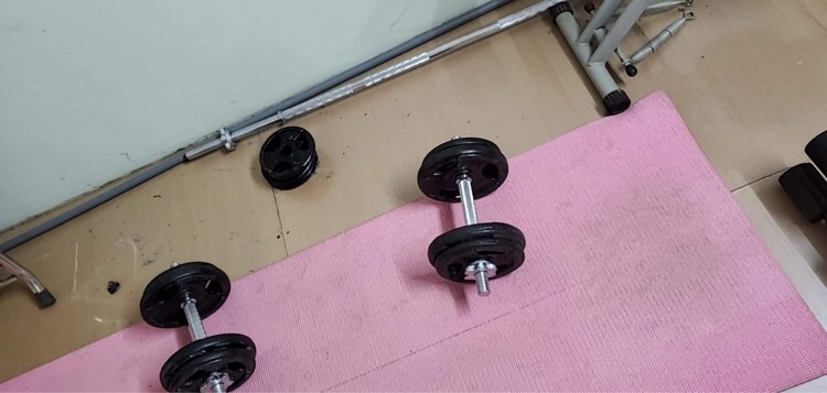 Combo 80kg tạ tay kết hợp đẩy tạ ( 80kg tạ gang, 2 đòn tay, 1.8m tặng con lăn tập bụng cao cấp