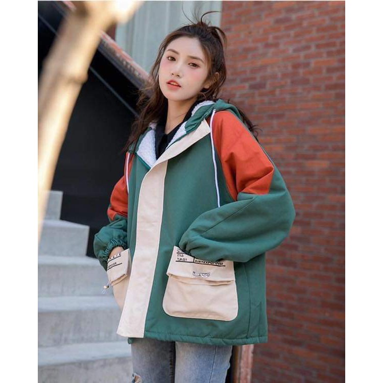 [Mã WASKT304 giảm 15% tối đa 30K đơn 99K] [Ảnh Thật] ÁO KHOÁC KAKI UNISEX PHỐI MÀU ĐẸP FREESIZE ( video thật )