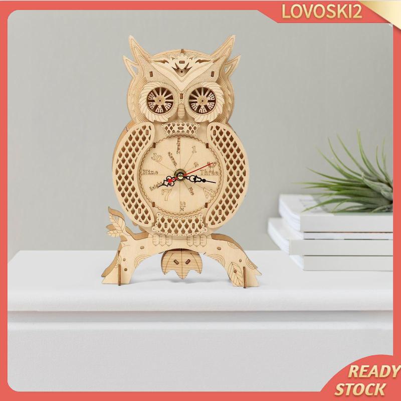 Đồng hồ cơ học hình chim cú 3D DIY dành cho trẻ em