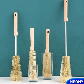 Cọ rửa đồ thủy tinh tay cầm bằng gỗ có thể tái sử dụng đa năng