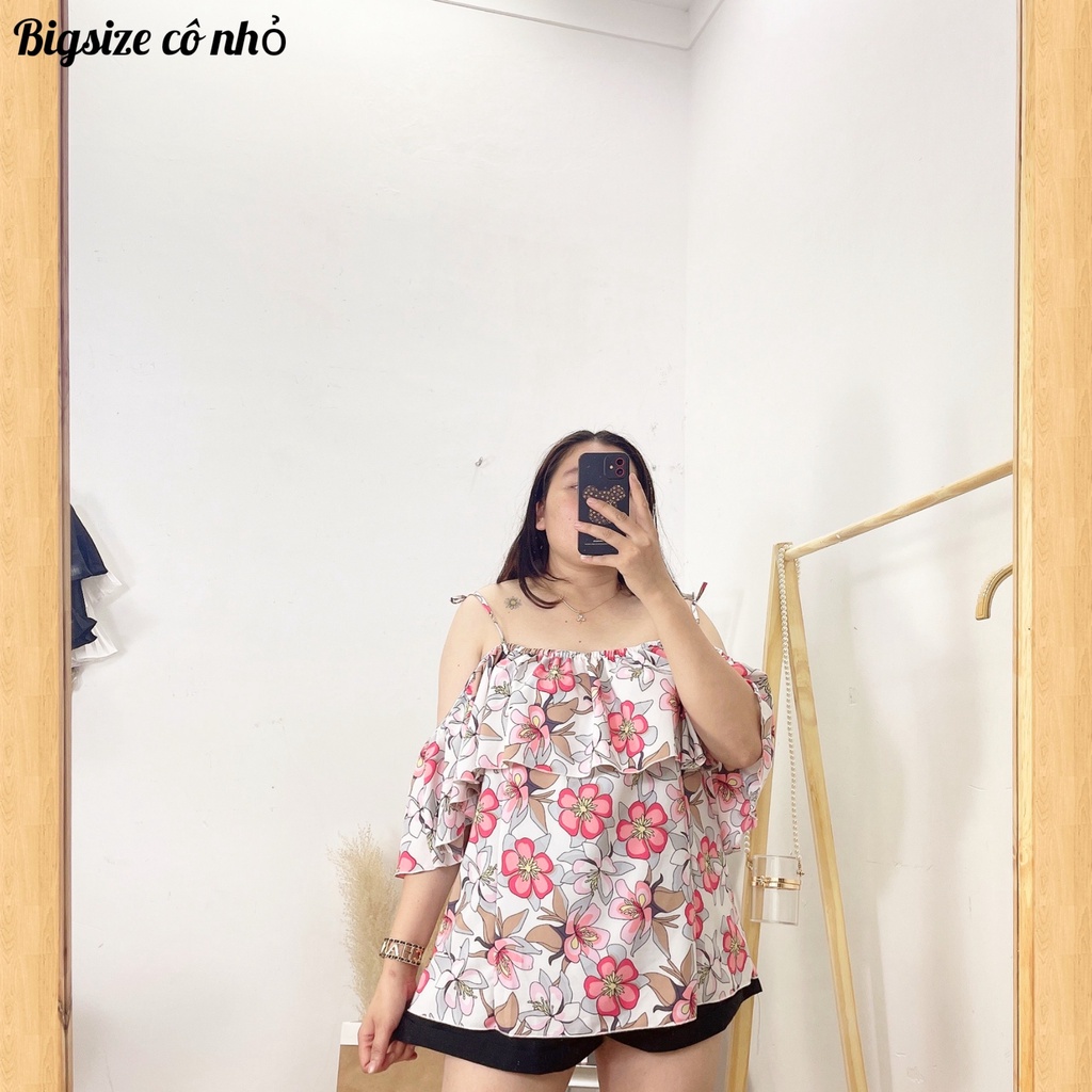 Áo Sơ Mi Bánh Bèo Bigsize Trễ Vai Dễ Thương Mã Áo Bẹt Vai