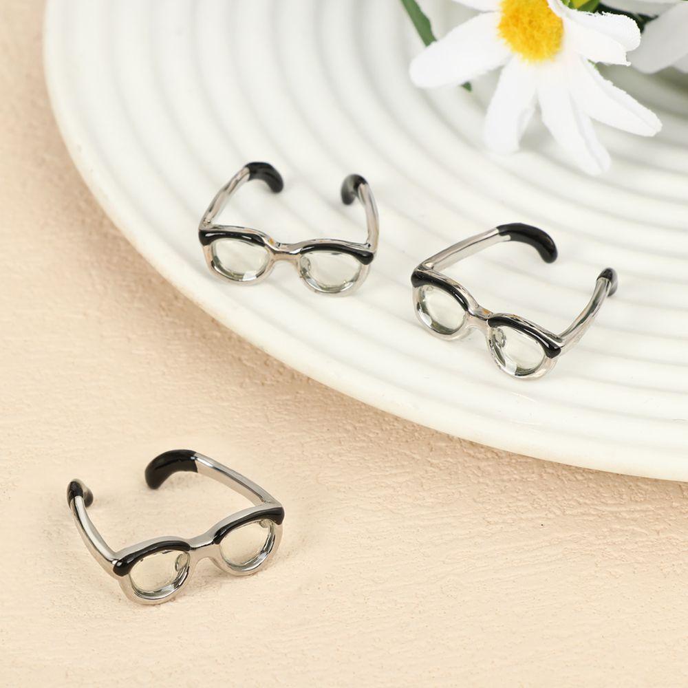 NIUYOU Nhẫn Hình Mắt Kính Thiết Kế Đơn Giản Dễ Thương Thời Trang Dự Tiệc Cho Bạn Gái