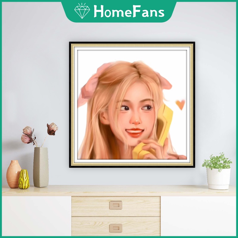 Bộ Tranh Đính Đá 5D Tự Làm Hình BLACKPINK 30x30cm / 40x40cm / 50x50cm Trang Trí Nhà Cửa