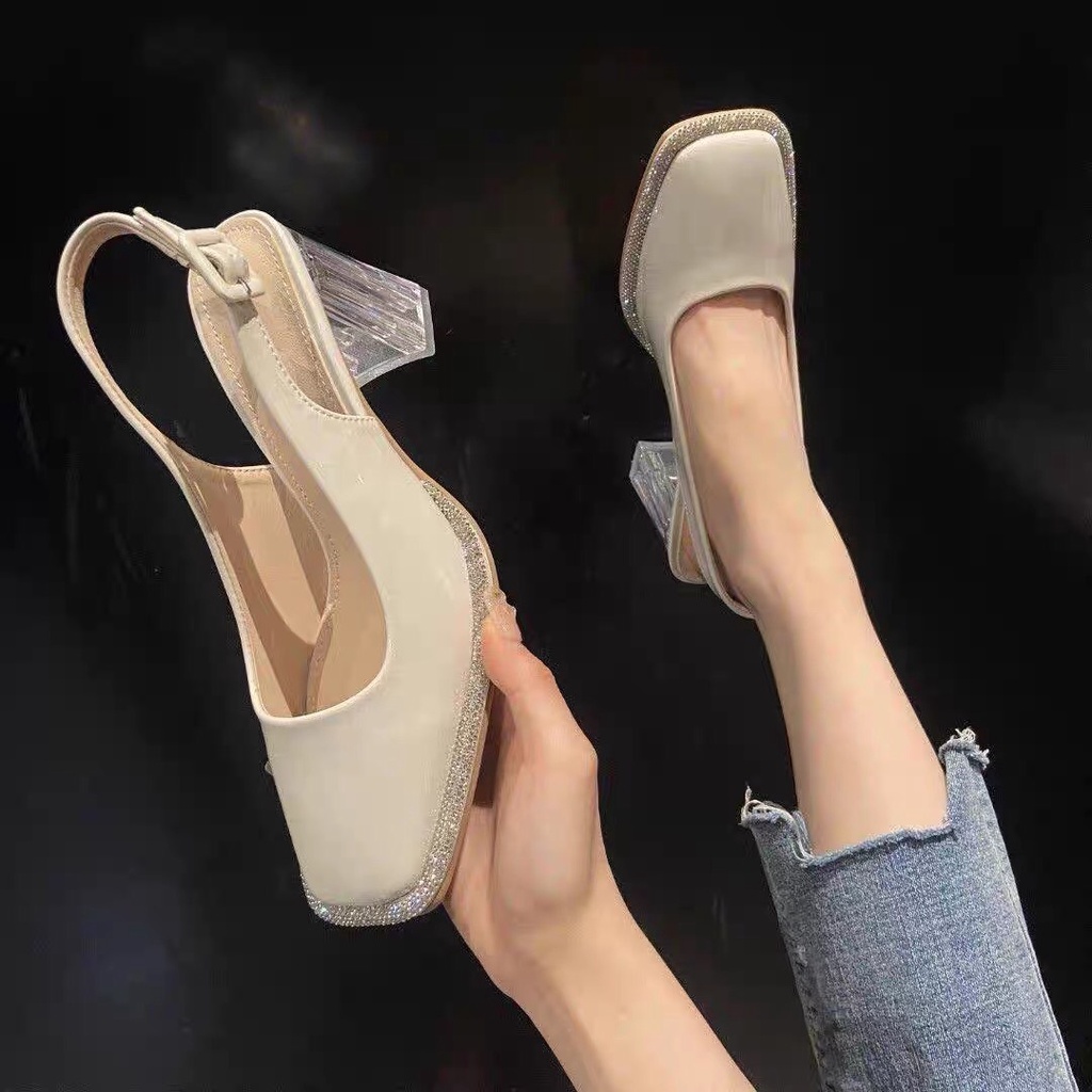 Giày cao gót nữ đế trụ 7cm mẫu mới 2024