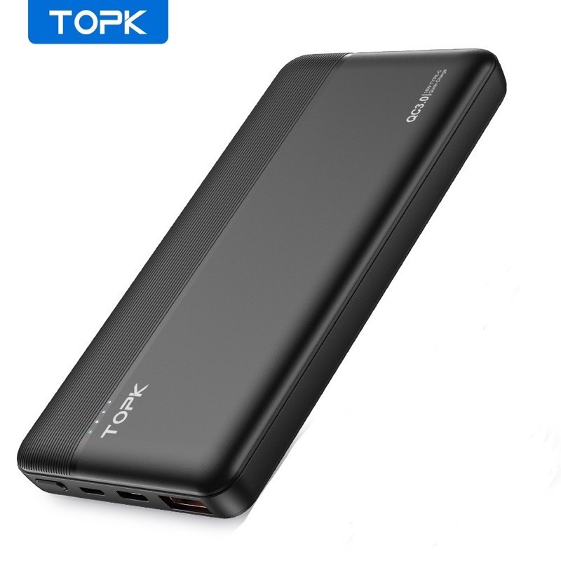 Pin Sạc Dự Phòng TOPK I1015P 18W QC3.0 Dung Lượng 10000mAh Hỗ Trợ Sạc Nhanh Bảo Hành 1 Tháng