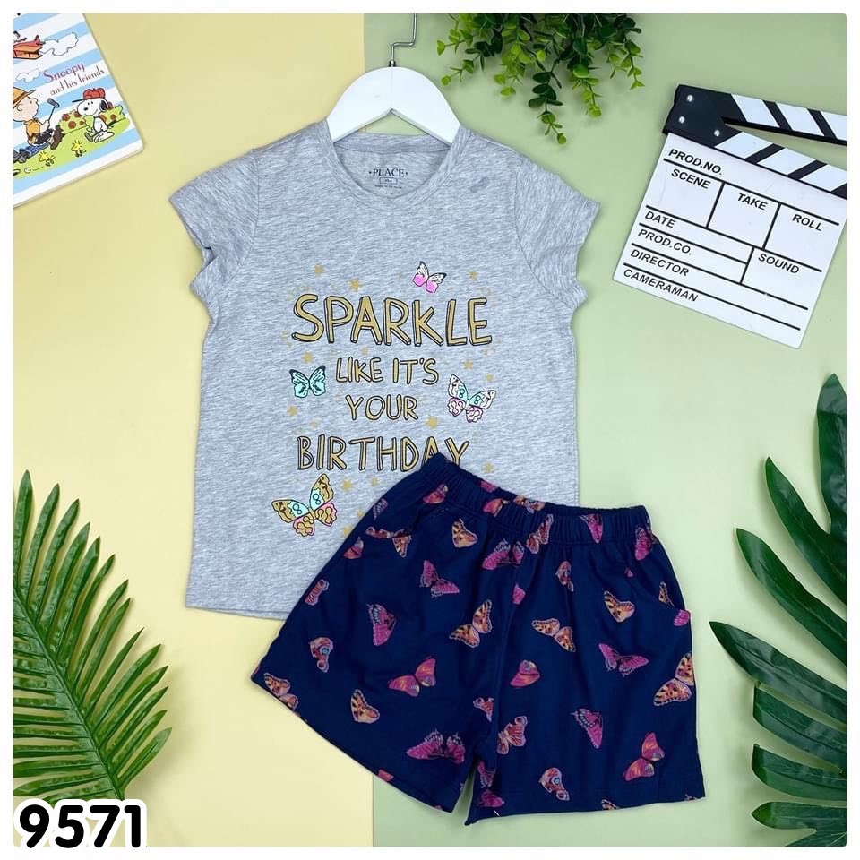 Bộ Ngắn Bé Gái Nhiều Mẫu Cho Bé Từ 17-45KG