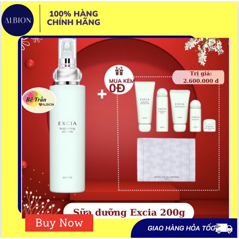 Sữa dưỡng trắng&chống lão hóa vượt bậc Excia100% AUTH,có bill