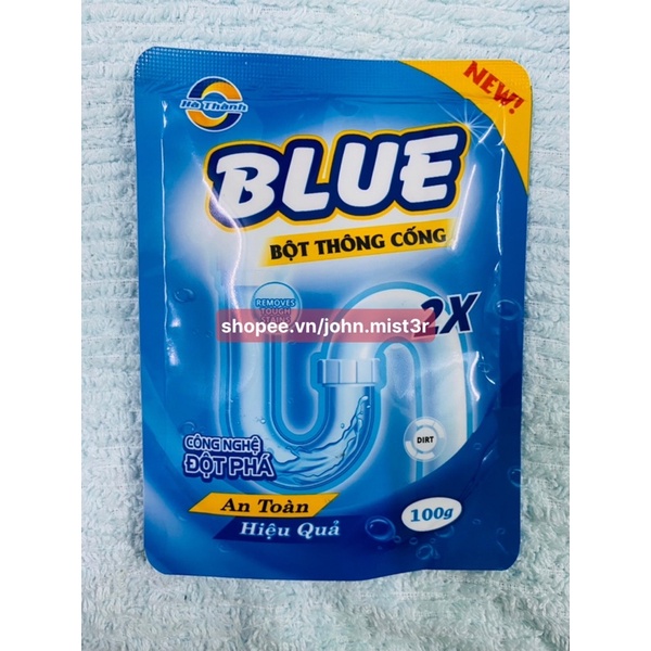 Bột Thông Cống BLUE Công Nghệ Đột Phá An Toàn Hiệu Quả 100Gr/Gói