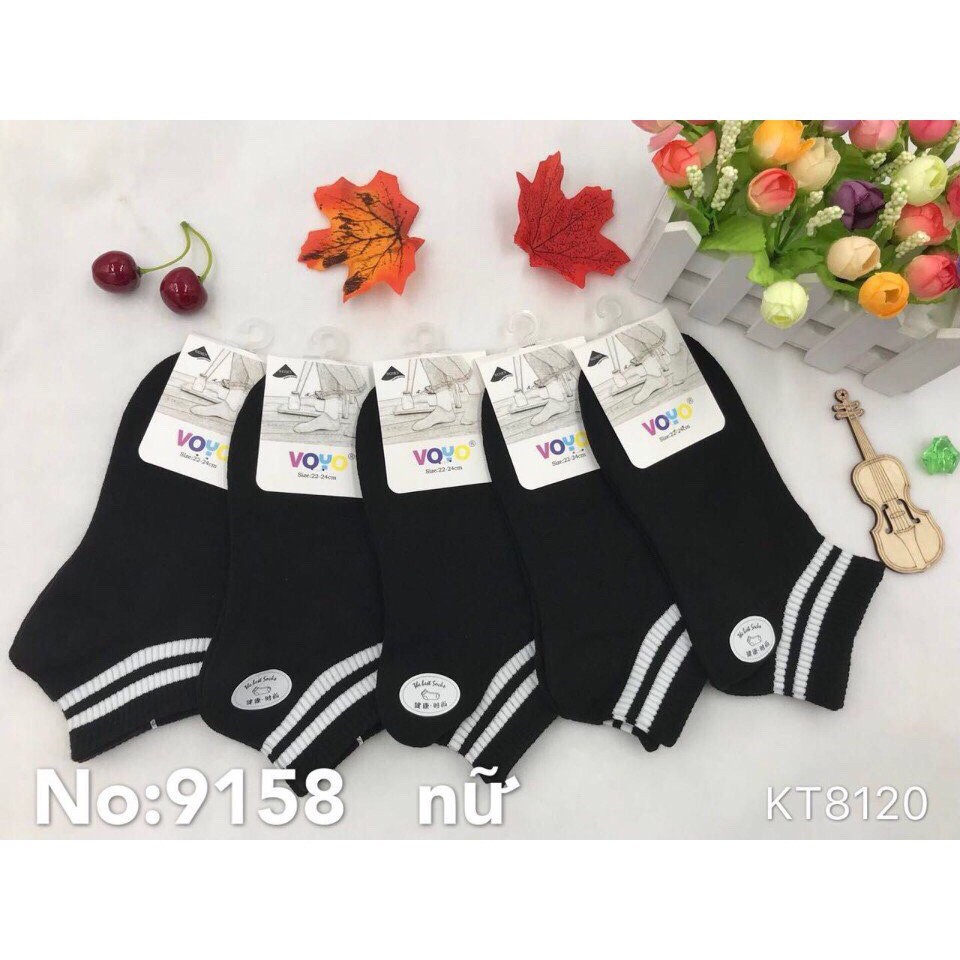 Set 5 đôi tất cổ ngắn dáng thể thao VOVO xuất Hàn