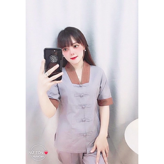 Đồ Lam Đi Chùa Mẫu Cổ La Hán Phối Như Ý