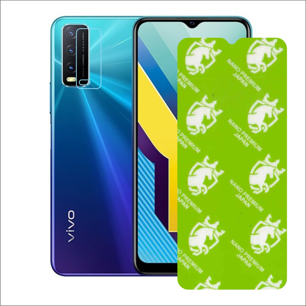 Kính Cường Lực Nano Dẻo, Dán PPF VIVO Y20, Y20S, Y12S + Kính Bảo vệ camera VIVO Y20, Y20S, Y12S
