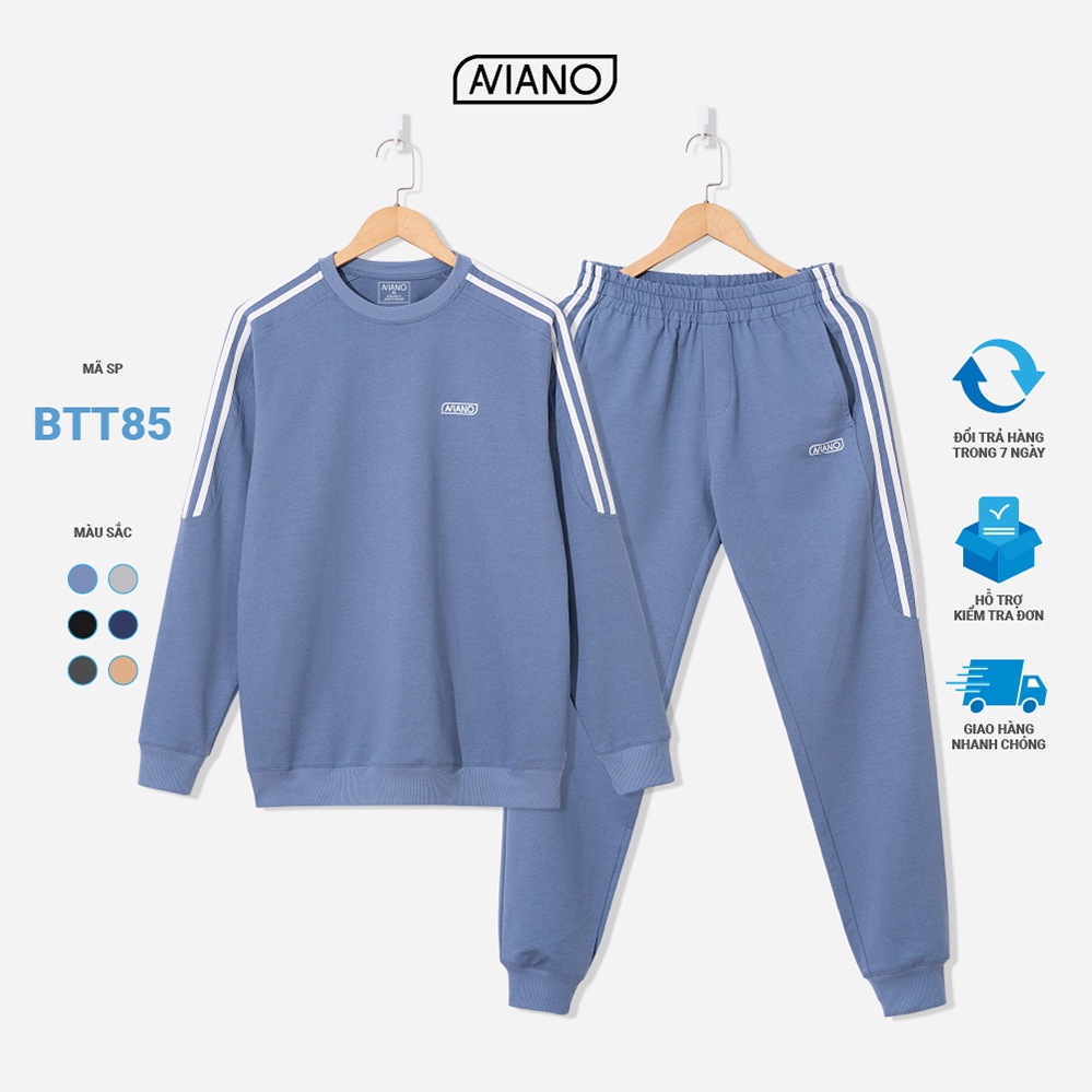 Bộ Thể Thao Nam Mùa Đông Da Cá Chéo Thời Trang Thiết Kế AVIANO