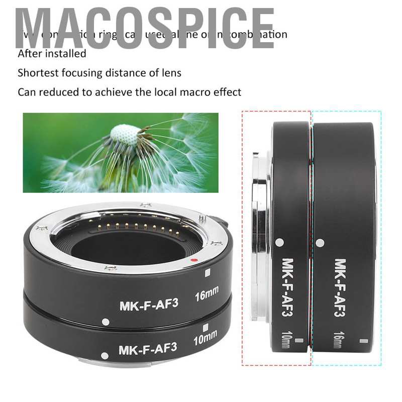 AUTO FOCUS Ống Kính Mở Rộng Macospice Meike Mk-F-Af3 Cho Máy Ảnh Fuji Fujifilm 10 + 16mm