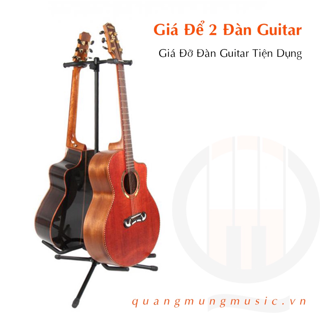 Giá Đỡ 2 Đàn Guitar - Chân Giá Để Hai Đàn Chuyên Dụng Chất Lượng Cao