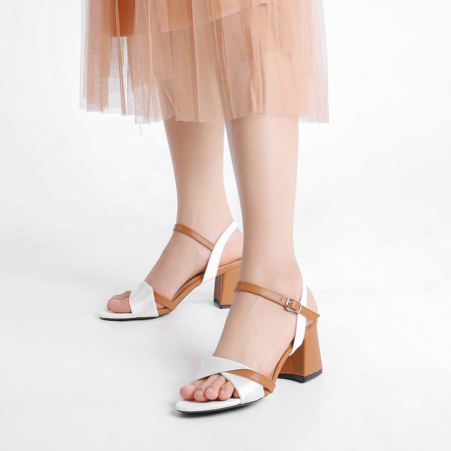 Giày Sandal DILY Phối Dây Thời Trang Gót Vuông Cao 5cm_AA0190